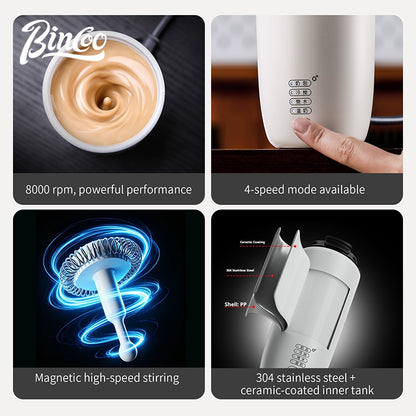 BINCOO Milk Frother Cup Coffee Cup Household Blending Cup for Soy Milk & Latte Coffee Cup 360ML
