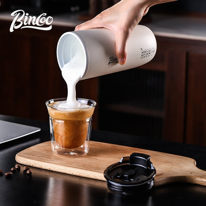 BINCOO Milk Frother Cup Coffee Cup Household Blending Cup for Soy Milk & Latte Coffee Cup 360ML