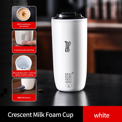 BINCOO Milk Frother Cup Coffee Cup Household Blending Cup for Soy Milk & Latte Coffee Cup 360ML