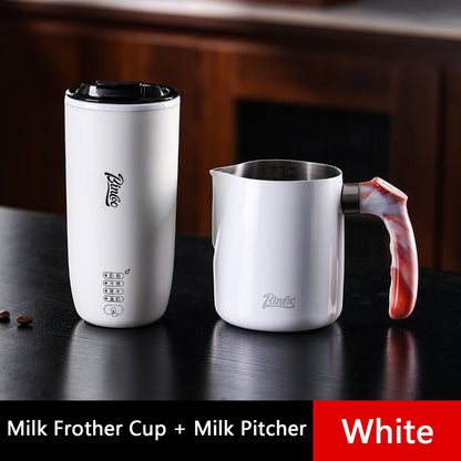 BINCOO Milk Frother Cup Coffee Cup Household Blending Cup for Soy Milk & Latte Coffee Cup 360ML