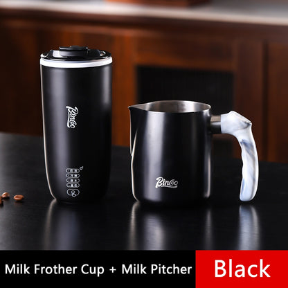 BINCOO Milk Frother Cup Coffee Cup Household Blending Cup for Soy Milk & Latte Coffee Cup 360ML