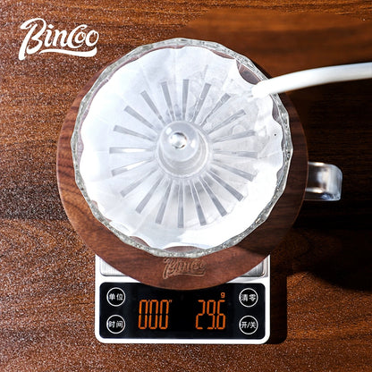 BINCOO Hand Drip Coffee Set Server Pot V60 Dripper Stainless Steel Long Spout Gooseneck Kettle Manual Coffee Grinder Coffee Brewing Tools