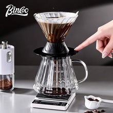 BINCOO Smart Dripper V60 Glass Coffee Dripper with Sharing Pot Glass Drip Pour Over Coffee Set