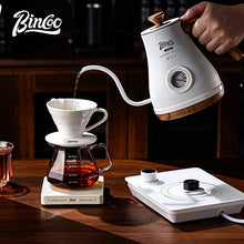BINCOO Pour Over Coffee Kettle Set Smart Temperature Control Gooseneck Kettle Home Stainless Steel Coffee Pot with Coffee Grinder Set