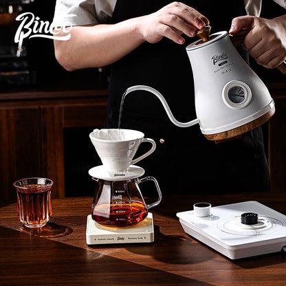BINCOO Pour Over Coffee Kettle Set Smart Temperature Control Gooseneck Kettle Home Stainless Steel Coffee Pot with Coffee Grinder Set