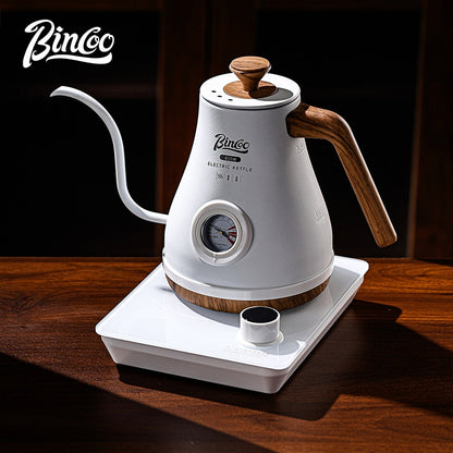 BINCOO Pour Over Coffee Kettle Set Smart Temperature Control Gooseneck Kettle Home Stainless Steel Coffee Pot with Coffee Grinder Set