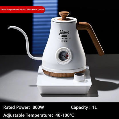 BINCOO Pour Over Coffee Kettle Set Smart Temperature Control Gooseneck Kettle Home Stainless Steel Coffee Pot with Coffee Grinder Set