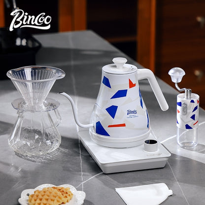 BINCOO Temperature Controlled Pour Over Kettle Smart Temperature Control Water Kettle Home Coffee Brewing Utensil Set