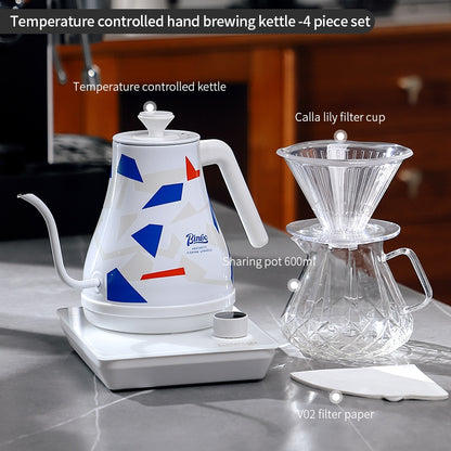 BINCOO Temperature Controlled Pour Over Kettle Smart Temperature Control Water Kettle Home Coffee Brewing Utensil Set