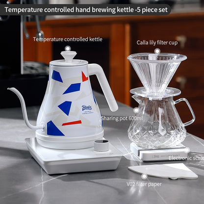 BINCOO Temperature Controlled Pour Over Kettle Smart Temperature Control Water Kettle Home Coffee Brewing Utensil Set