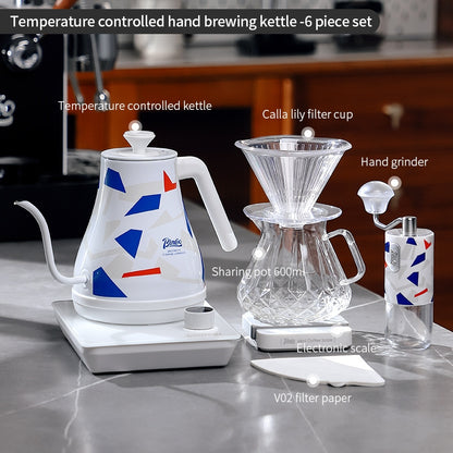 BINCOO Temperature Controlled Pour Over Kettle Smart Temperature Control Water Kettle Home Coffee Brewing Utensil Set