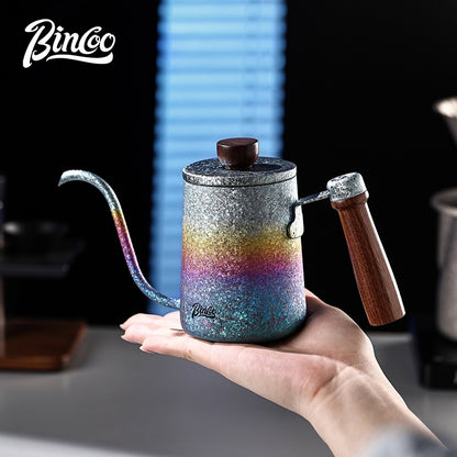 BINCOO Colorful Pure Titanium Gooseneck Pour Over Pot Small Home Coffee Brewing Tool 350ML/600ML