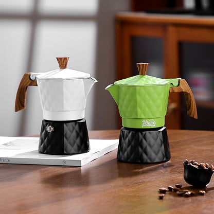 Bincoo Double Valve Moka Pot 2 Cups,Stovetop Espresso Maker,Italian Coffee Maker for Home and Camping
