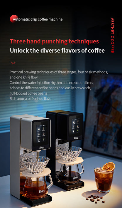 Bincoo P1 Composer One-Click Automatic Pour Over Coffee Machine | Smart Touch Screen & App Control Hand Brew Coffee Brewer