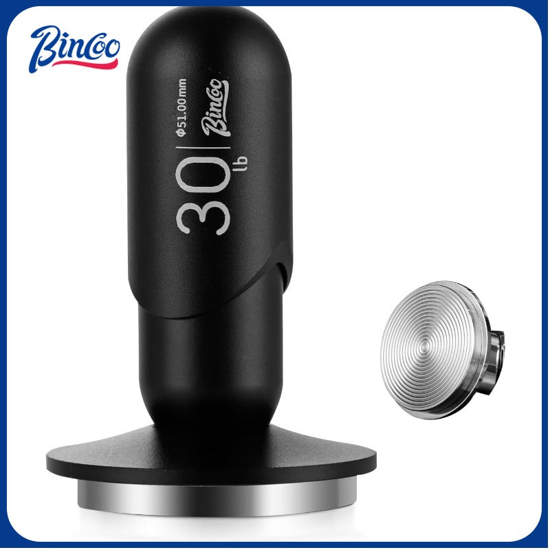 Bincoo GYKF1772 Espresso Coffee Tamper 51mm,30lb Spring-Loaded Calibrated Tamper-Stainless Steel Base Espresso Coffee Tamper for Barista Home Coffee Espresso Accessories (Black, 51mm)