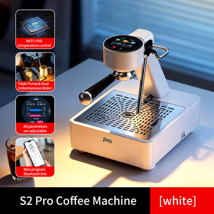 Bincoo S2 Pro Trailblazer Smart Espresso Machine | Touch Screen & Bluetooth App Dual Control Dual Boiler Coffee Brewer