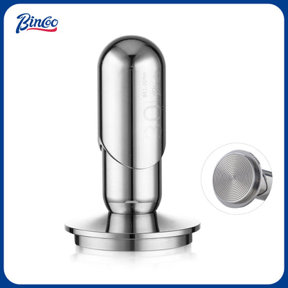 Bincoo 51mm Calibrated Espresso Tamper, 30lb Consistent Pressure Coffee Tamper, Calibrated Tamper for Espresso Machine, Spring Loaded Tamper with Stainless Steel Thread Base (Silver, 51mm)