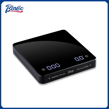 Bincoo Digital Coffee Scale with Flow Rate Timer 3 Smart Modes 0.1g High Precise for Espresso Pour Over Barista Kitchen Scale