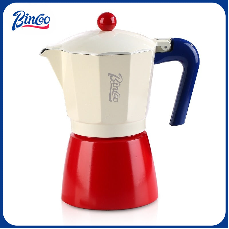 BINCOO Moka Pot Set Espresso Coffee Pot Mini Moka Kettle 3 Cups & 6 Cups Serving for Office Outdoor and Travel
