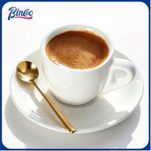 BINCOO Espresso Coffee Cup Set Thick‑Walled Ceramic Cup with Saucer & Coffee Spoon Ideal for Home & Office Use 80ML/125ML