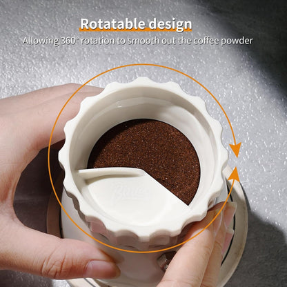 Bincoo GYKF1942 Coffee Maker Dosing Funnel 54mm for Moka Pot-Coffee Powder Filler Funnel,Anti-Flying Powder Distribution Tool for 2-3 Espresso Cup Moka Pot (Green-S 54mm)