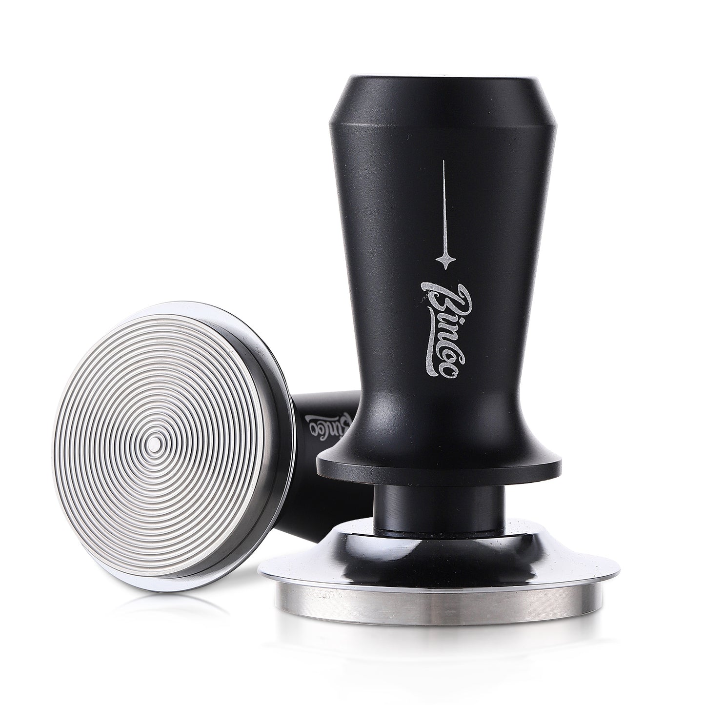 Bincoo Coffee Tamper with Threaded Spring Mechanism 51/58mm Universal Espresso Tamping Pressing Tool Barista Accessories