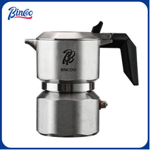 Bincoo Italian Moka Pot - Stovetop Espresso Maker for Rich Coffee,316 Stainless Steel - Three-Valve Pressure Boosting Design (Silver 02)