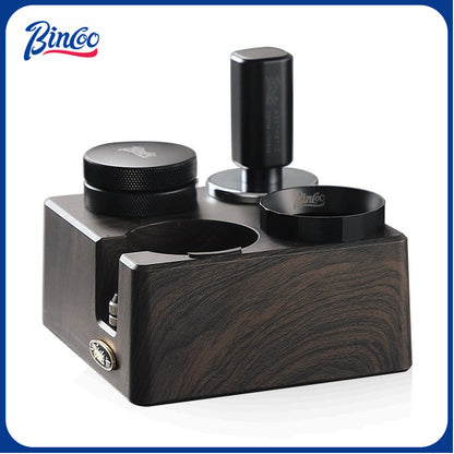 BINCOO Italian Coffee Cloth Powder Dispenser Base Multifunctional Storage and Press Powder Hammer Set 51/58MM