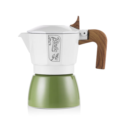 Bincoo Premium Moka Pot Set 6 Color Options Dual Valve System Compact Italian Coffee Maker for Stovetop Brewing