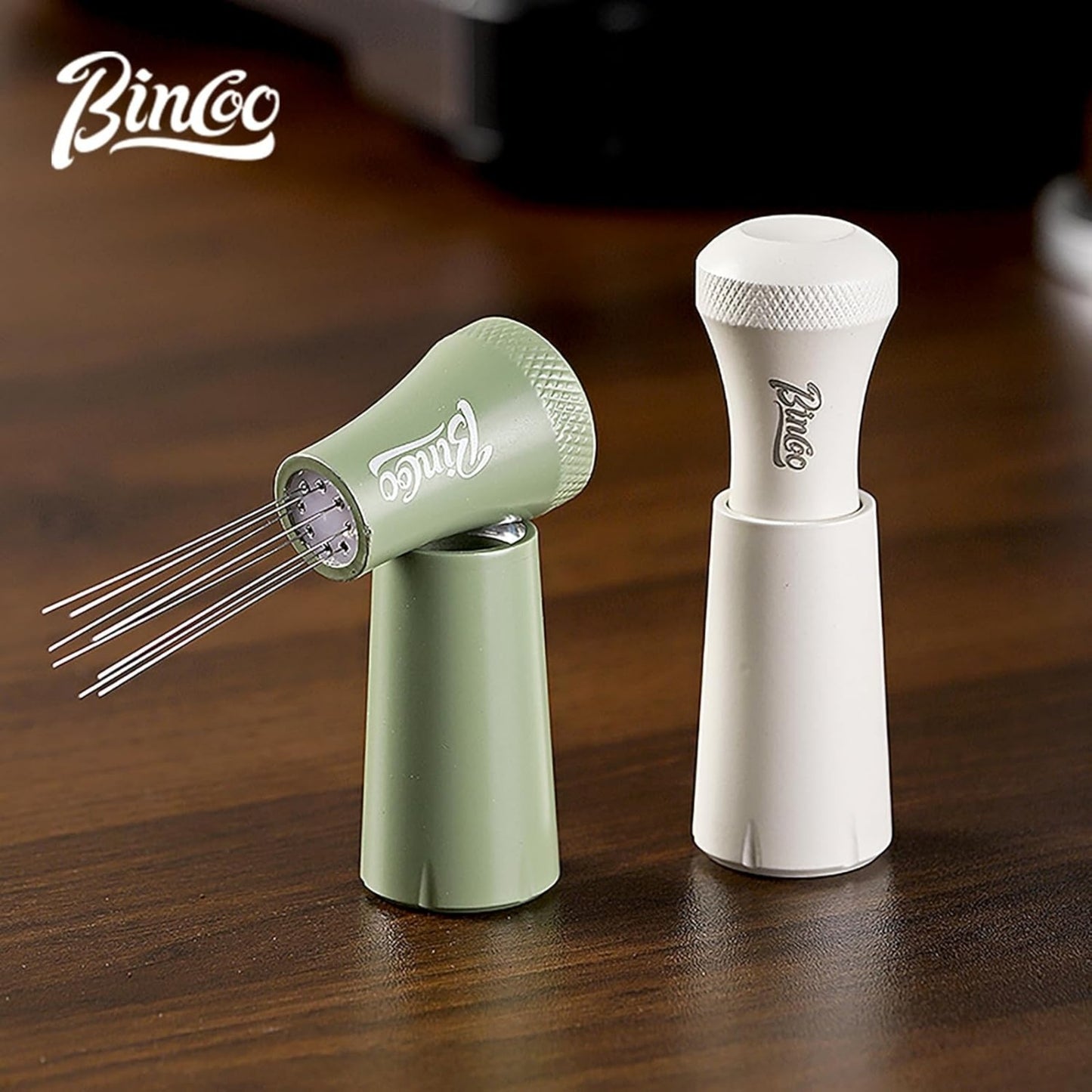 Bincoo WDT Tool Espresso Distributor – Distributor Stirrer Needle Accessories Coffee Bar Maker,9 Precision Needles (0.35mm) to Stir Your Coffee,Aluminum Handle with Stand for Barista