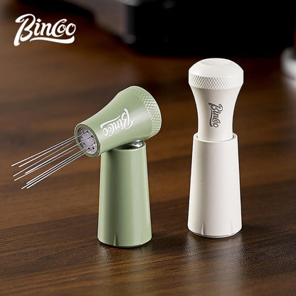 Bincoo WDT Tool Espresso Distributor – Distributor Stirrer Needle Accessories Coffee Bar Maker,9 Precision Needles (0.35mm) to Stir Your Coffee,Aluminum Handle with Stand for Barista