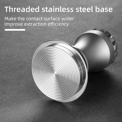 Bincoo GYKF0820 Espresso Tamper 58mm-Consistent Pressure Coffee Tamper for Barista Home,Adjustable Depth,Stainless Steel Base Tamper Espresso Tool Fits 58mm Portafilters(Grey 58mm)