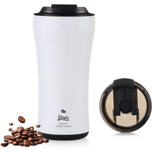 Bincoo 316 Stainless Steel Insulated Coffee Travel Mug 12.8oz,Leak-proof Insulated Travel Coffee Tumbler Keeps Drinks Hot/Cold for 6 Hours,with Storage Compartment,Ideal for Office,Outdoors,Car