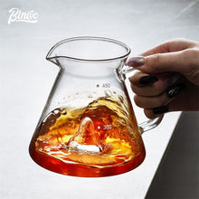 BINCOO Glass Coffee Pot Heat-Resistant Pour-Over Dripper Set with Glass Filter Cup Coffee Brewing Set 450ML