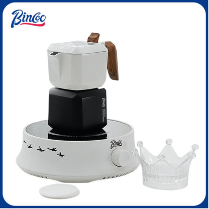 BINCOO Sifang Double Valve Moka Pot Household Coffee Pot Italian Small Espresso Extraction Coffee Machine New Model 2Cups