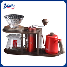 BINCOO Hand Brew Coffee Pot Set Hand Grinder Coffee Maker Sharing Pot with Glass Filter Cup Coffee Hand Brew Pot Complete Set