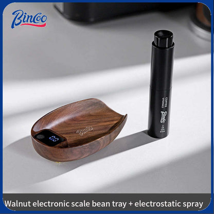 Bincoo Bean Dish Bean Scale Coffee Electronic Scale Walnut  Bean Plate Italian Coffee Bean Weighing Plate