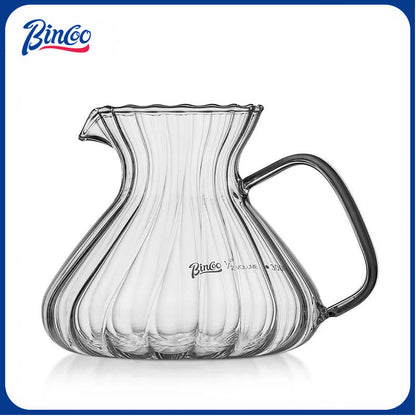 BINCOO Coffee Glass Pour-Over Kettle V60 Glass Filter Set for Home Office and Outdoor 500ML/650ML