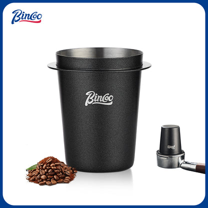 Bincoo Coffee Dosing Cup 58mm, Stainless Steel Espresso Coffee Dosing Cup Coffee Grinder Powder Cup Compatible with 58mm Portafilter (58mm)