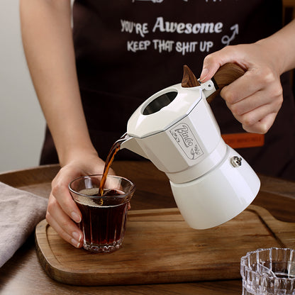 Bincoo Premium Moka Pot Set 6 Color Options Dual Valve System Compact Italian Coffee Maker for Stovetop Brewing