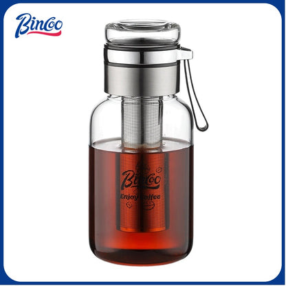 BINCOO Coffee Cold Brew Mug Glass Iced Drip Coffee Mug Cold Brew Filter Extraction Coffee Maker 500ML/750ML/800ML