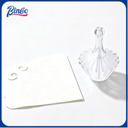 BINCOO Hand Press Coffee Filter Set V60 Pour Over Coffee Filters & Filter Press Helper Heat-resistant Tritan