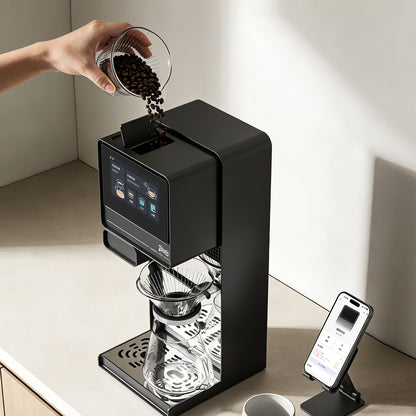 Bincoo Automatic Pour Over Coffee Machine for Home and Office,Touch Screen Control, Customizable Brewing Stages, Professional Barista-Quality Coffee Maker