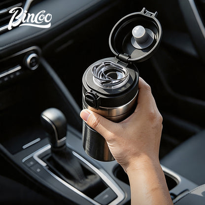 Bincoo Titanium Insulated Coffee Mug – Premium Coffee Cup, Lightweight Durable Keeps  Hot or Cold for Hours, Leak-Proof Lid