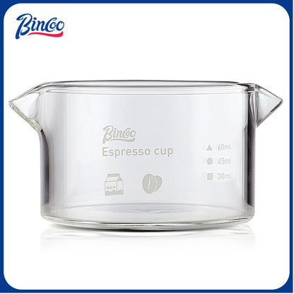 BINCOO Espresso Shot Glass Espresso Measuring Cup Graduated Drip Cup Espresso Ounce Cup Milk Jug 80ML