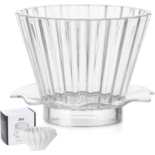 Bincoo Coffee Dripper 1-2 Cups,Reusable Coffee Filter Cup, Pour Over Coffee Dripper Safe BPA Free Plastic Includes 50 Paper Filters-Slow Brewing Accessories for Home Cafe (1-2 CUP)
