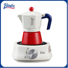 BINCOO Single Valve Moka Pot Extractor Coffee Maker Hand Grinder Coffee Maker Set Home Small Brewing Coffee Pot Suitable for Office Outdoor Traveling 3Cups 6Cups