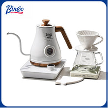 BINCOO Pour Over Coffee Kettle Set Smart Temperature Control Gooseneck Kettle Home Stainless Steel Coffee Pot with Coffee Grinder Set