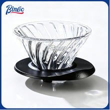 BINCOO V60 Pour Over Coffee Glass Dripper Drip Filter Heat Resistant Glass Server Set 400ML