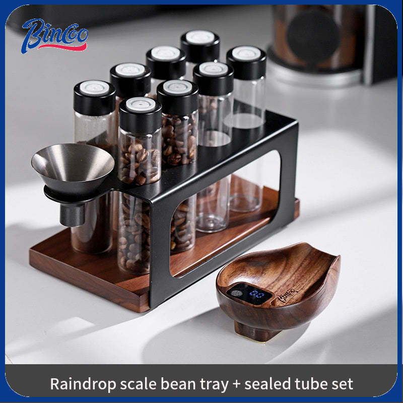 Bincoo Bean Dish Bean Scale Coffee Electronic Scale Walnut  Bean Plate Italian Coffee Bean Weighing Plate